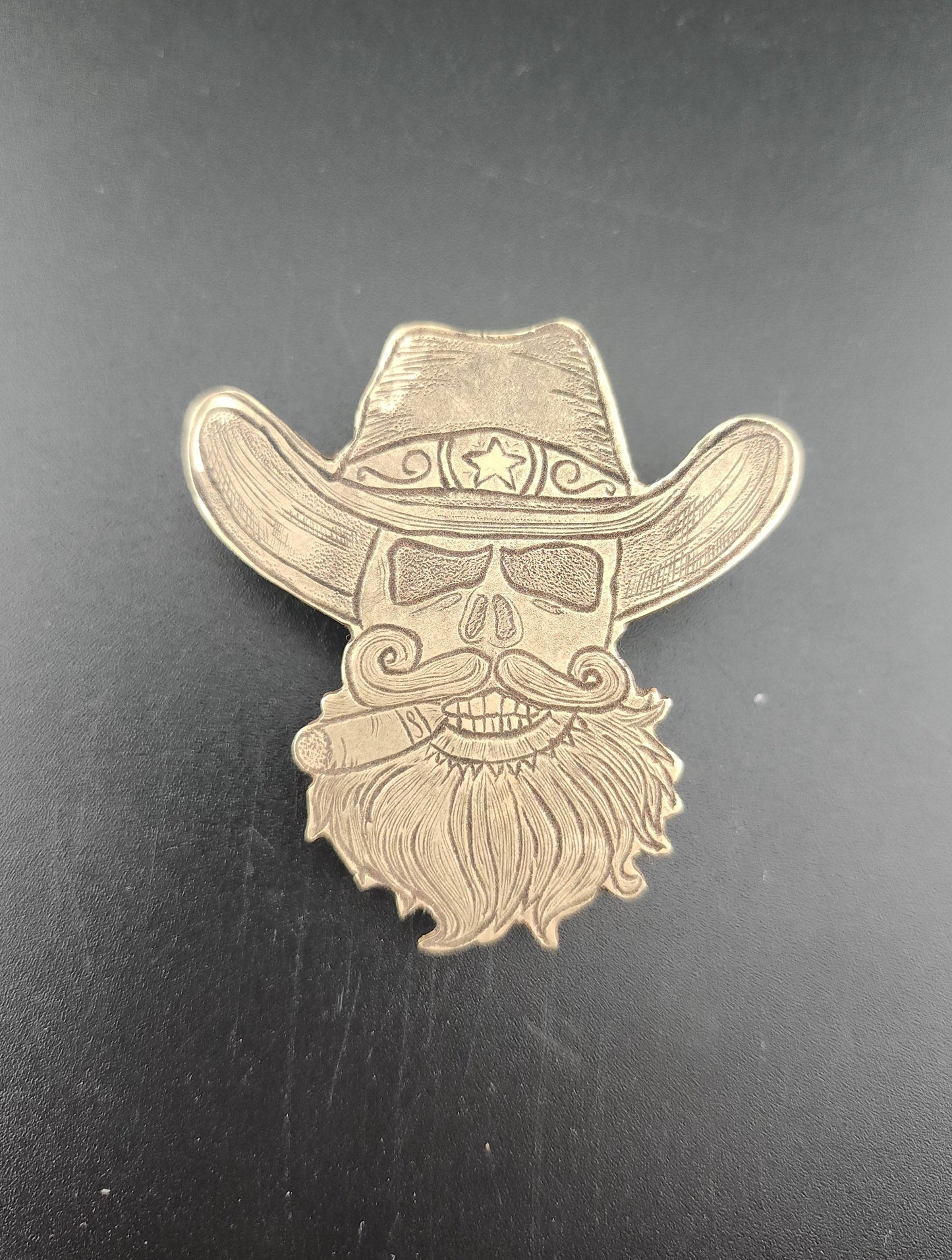 The Outlaw Bolo Tie – Hand-Engraved Brass with Bullet Tips