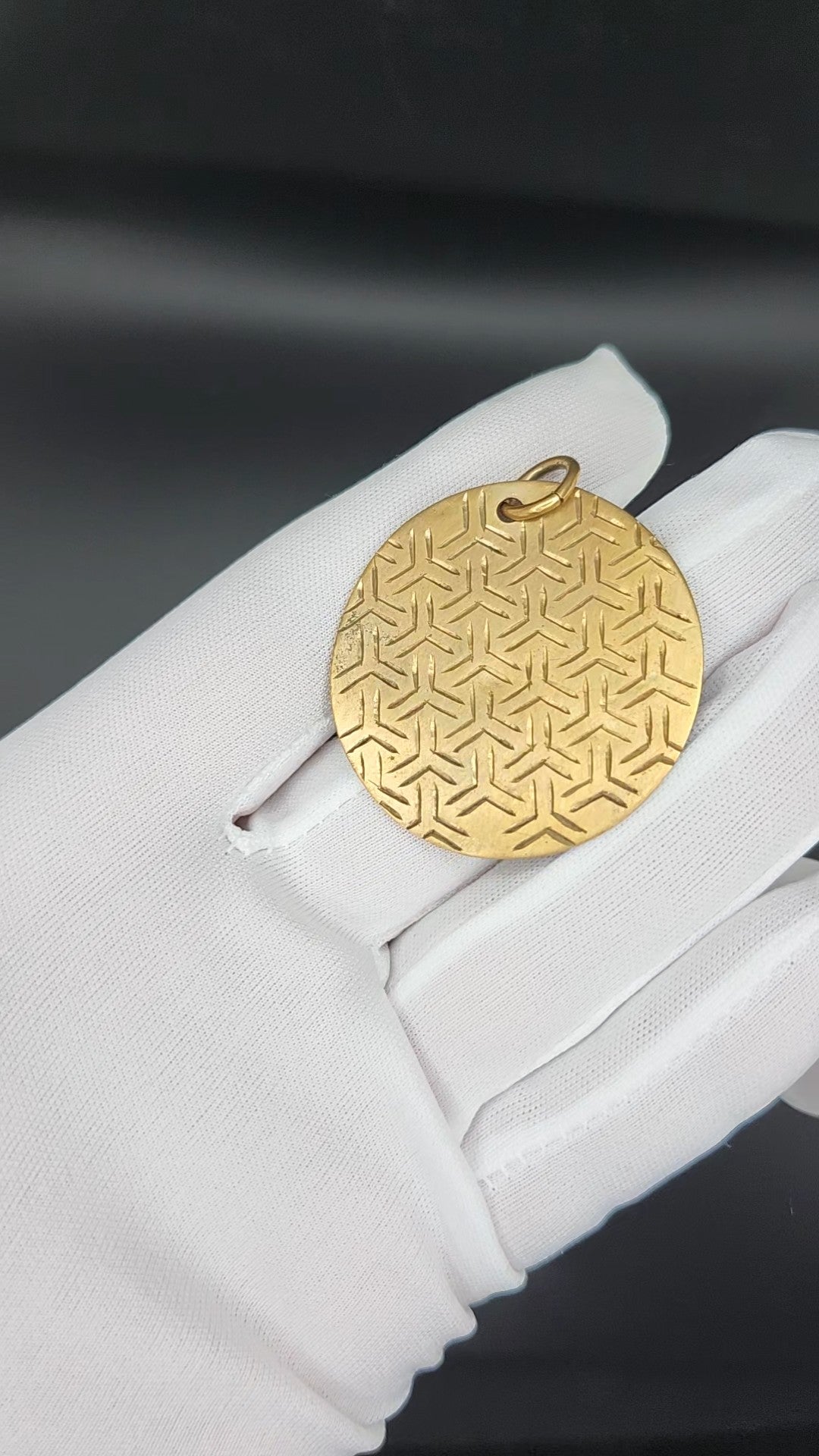 Hand-Engraved Bonsai Medallion Pendant – One of a Kind Brass Necklace