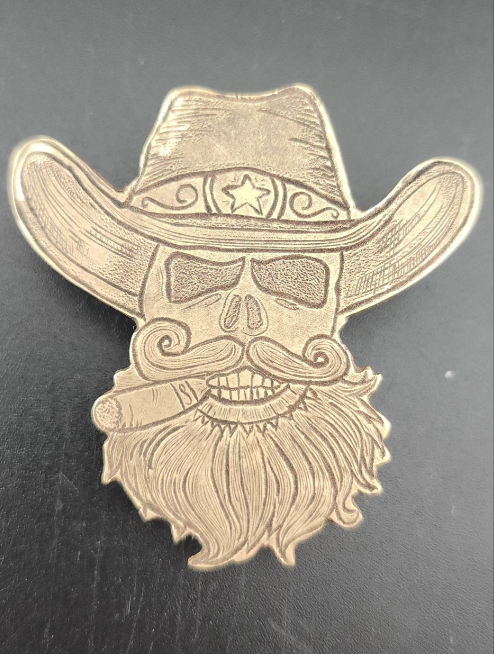 The Outlaw Bolo Tie – Hand-Engraved Brass with Bullet Tips
